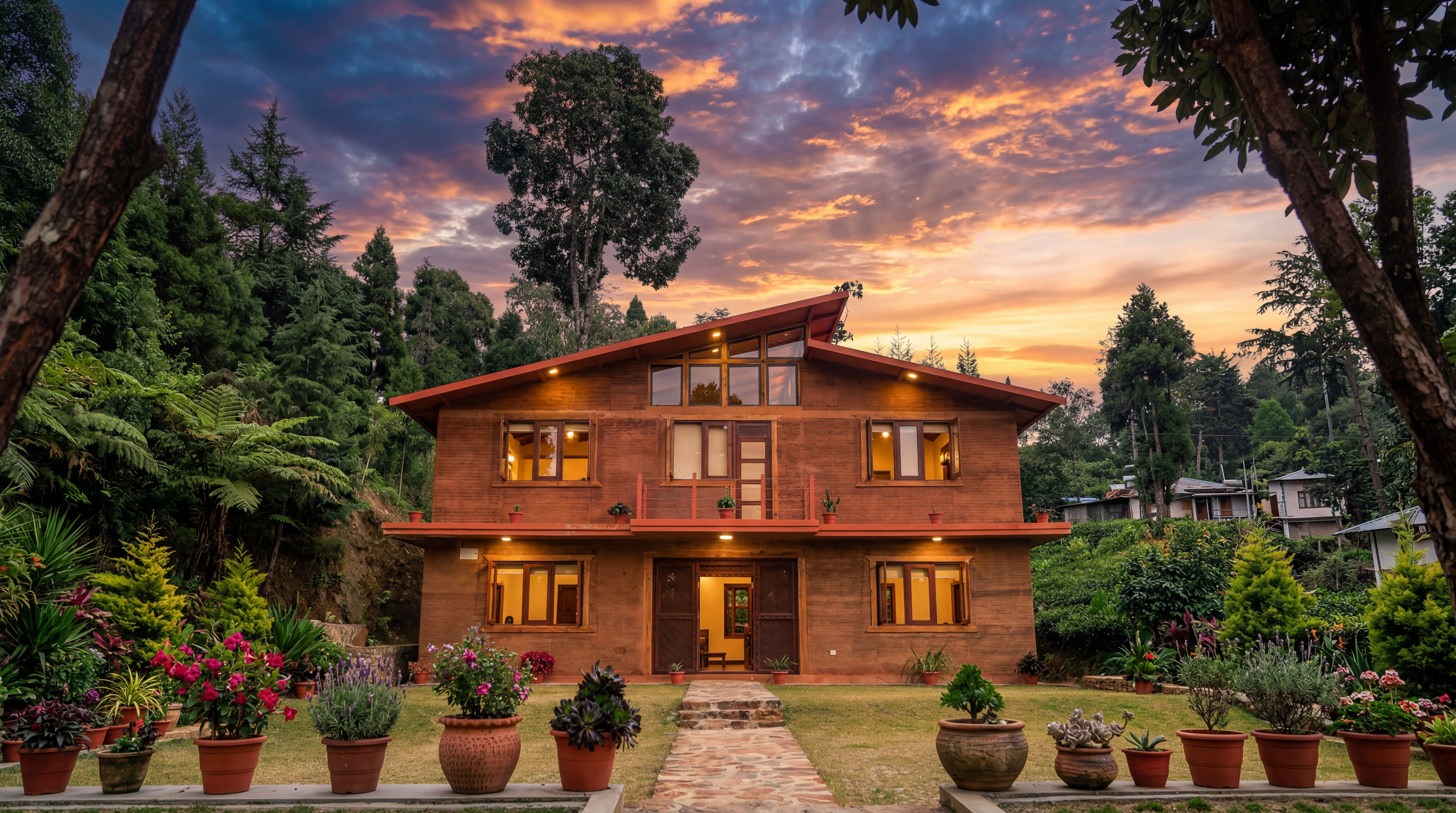 Sunshine Villa amid the Ilam hills